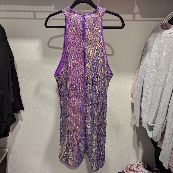SHEIN BAE sequin halter neck zip back dress - Picture 4 of 10